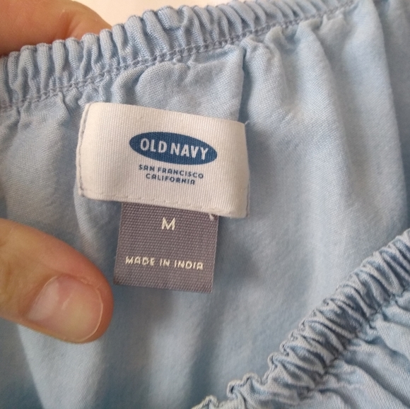 Adorable 1-Shoulder Chambray Dress - Picture 2 of 3